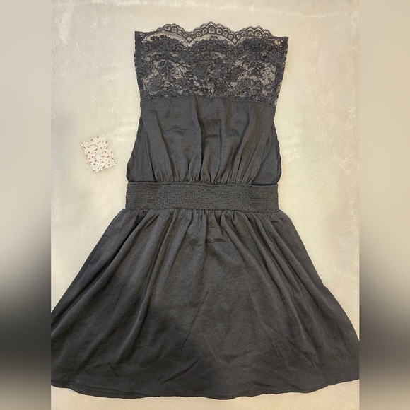Free People Black Lace Mini Dress Tea For Two Size Xs - Picture 6 of 8